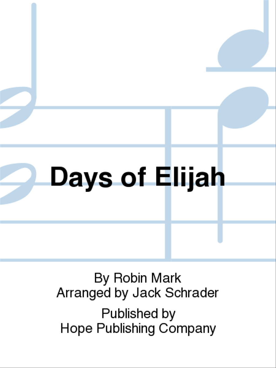 Days of Elijah Choir scores gallery preview page 1