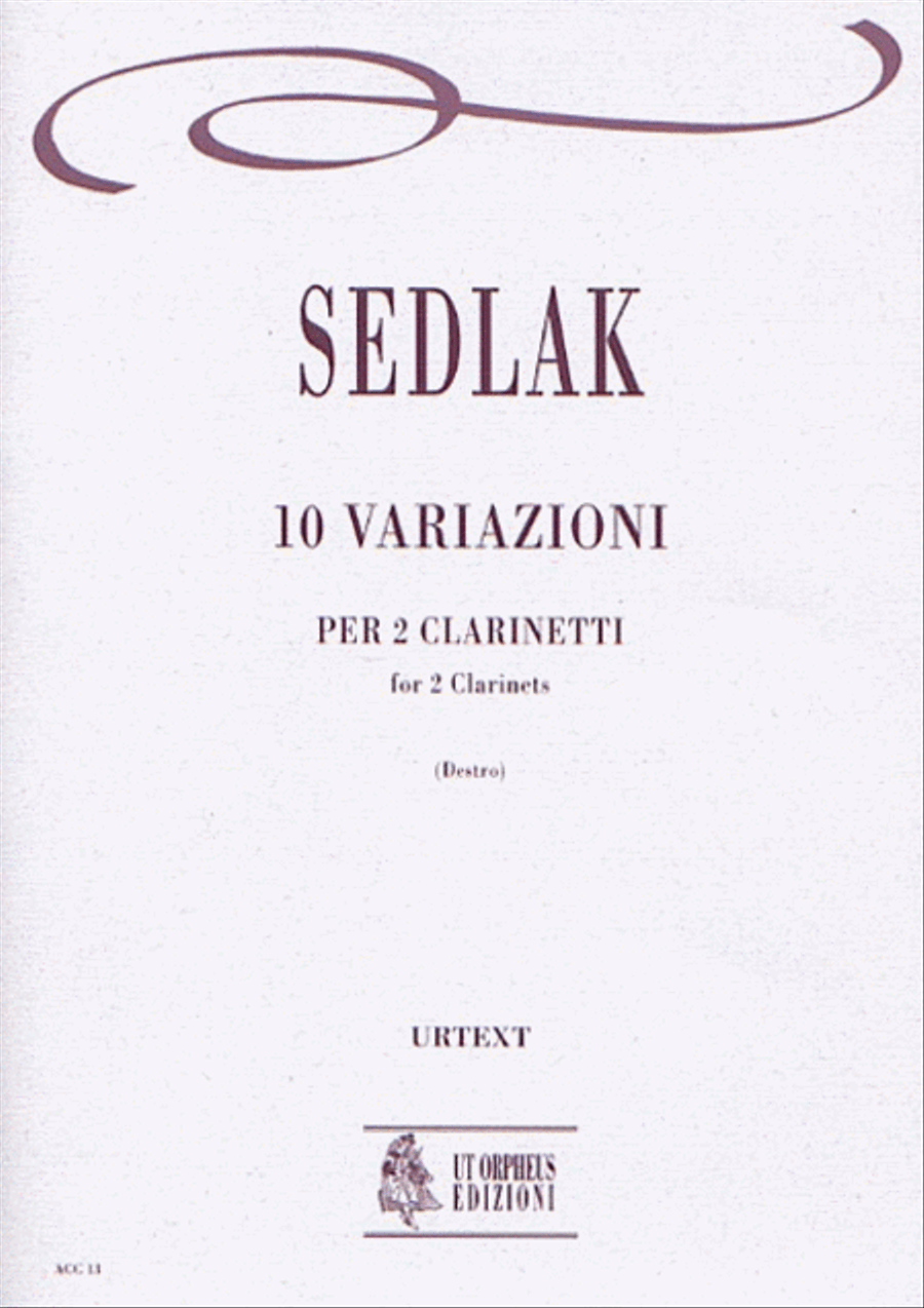 10 Variations for 2 Clarinets Clarinet Duet scores gallery preview page 1