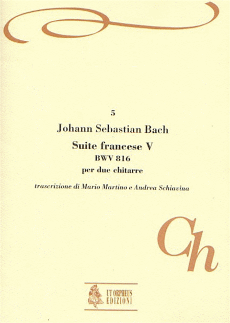French Suite No. 5 BWV 816 for 2 Guitars Acoustic Guitar scores gallery preview page 1