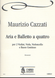 Aria e Balletto a quattro for 2 Violins, Viola, Violoncello and Continuo