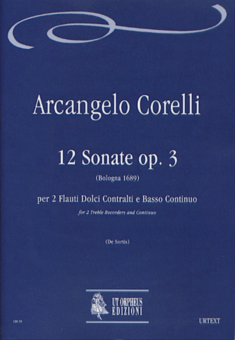 12 Sonatas Op. 3 for 2 Treble Recorders and Continuo Alto Recorder scores gallery preview page 1