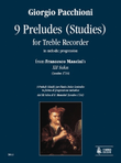 9 Preludes (Studies) in melodic progression from Francesco Mancini’s 