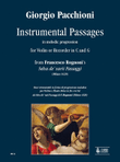 Instrumental Passages in melodic progression from Francesco Rognoni’s 