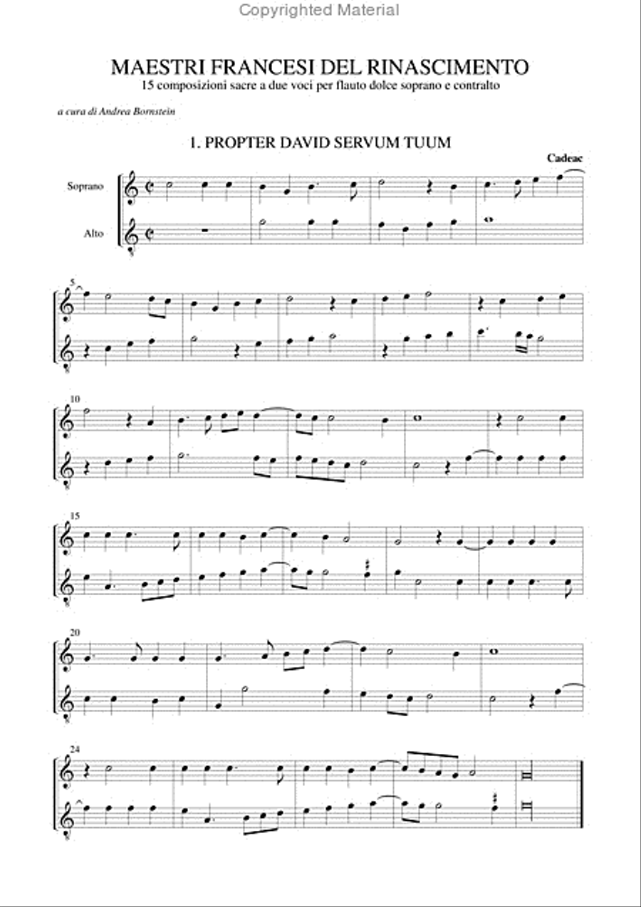 15 Sacred two-part Compositions for Descant and Treble Recorders 2-Part scores gallery preview page 2