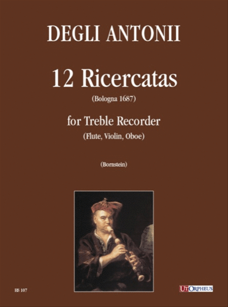12 Ricercatas (Bologna 1687) for Treble Recorder (Flute, Violin, Oboe) Flute scores gallery preview page 1