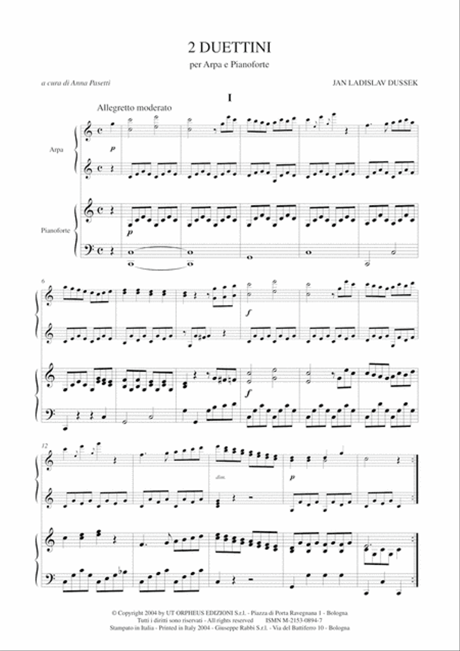 2 Duettinos for Harp and Piano Harp scores gallery preview page 2