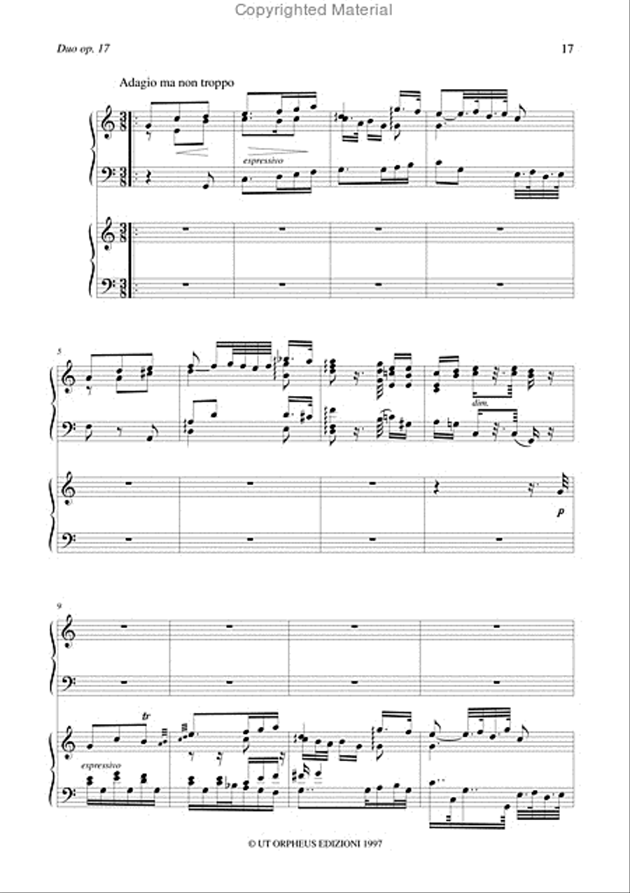 Duo Op. 17 for 2 Harps or Piano and Harp Harp scores gallery preview page 3