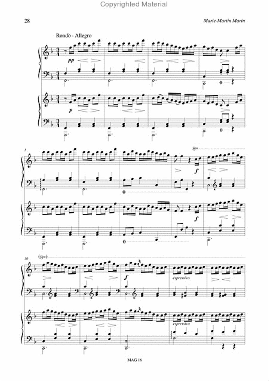 Duo Op. 17 for 2 Harps or Piano and Harp Harp scores gallery preview page 4