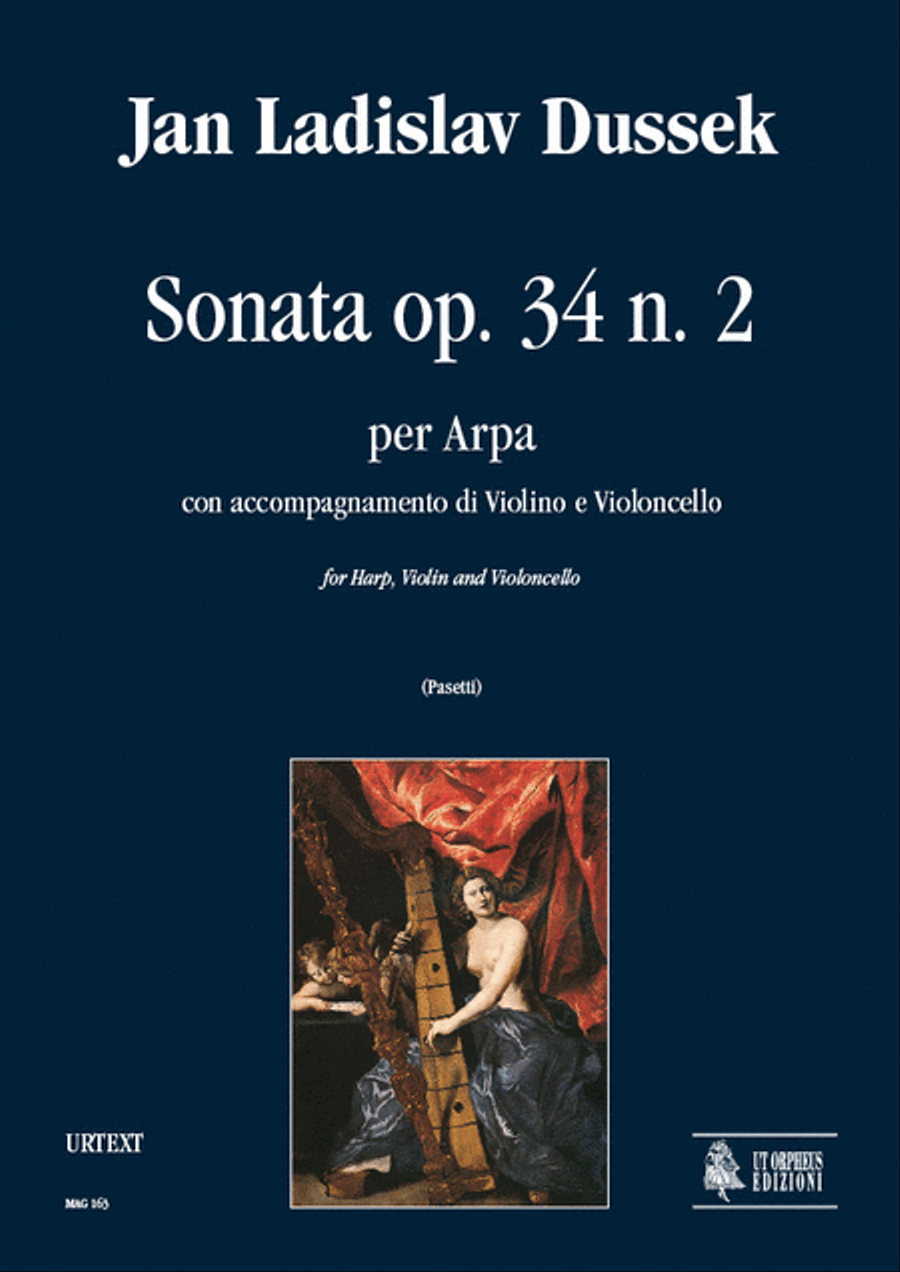 Sonata Op. 34 No. 2 for Harp, Violin and Violoncello Harp scores gallery preview page 1