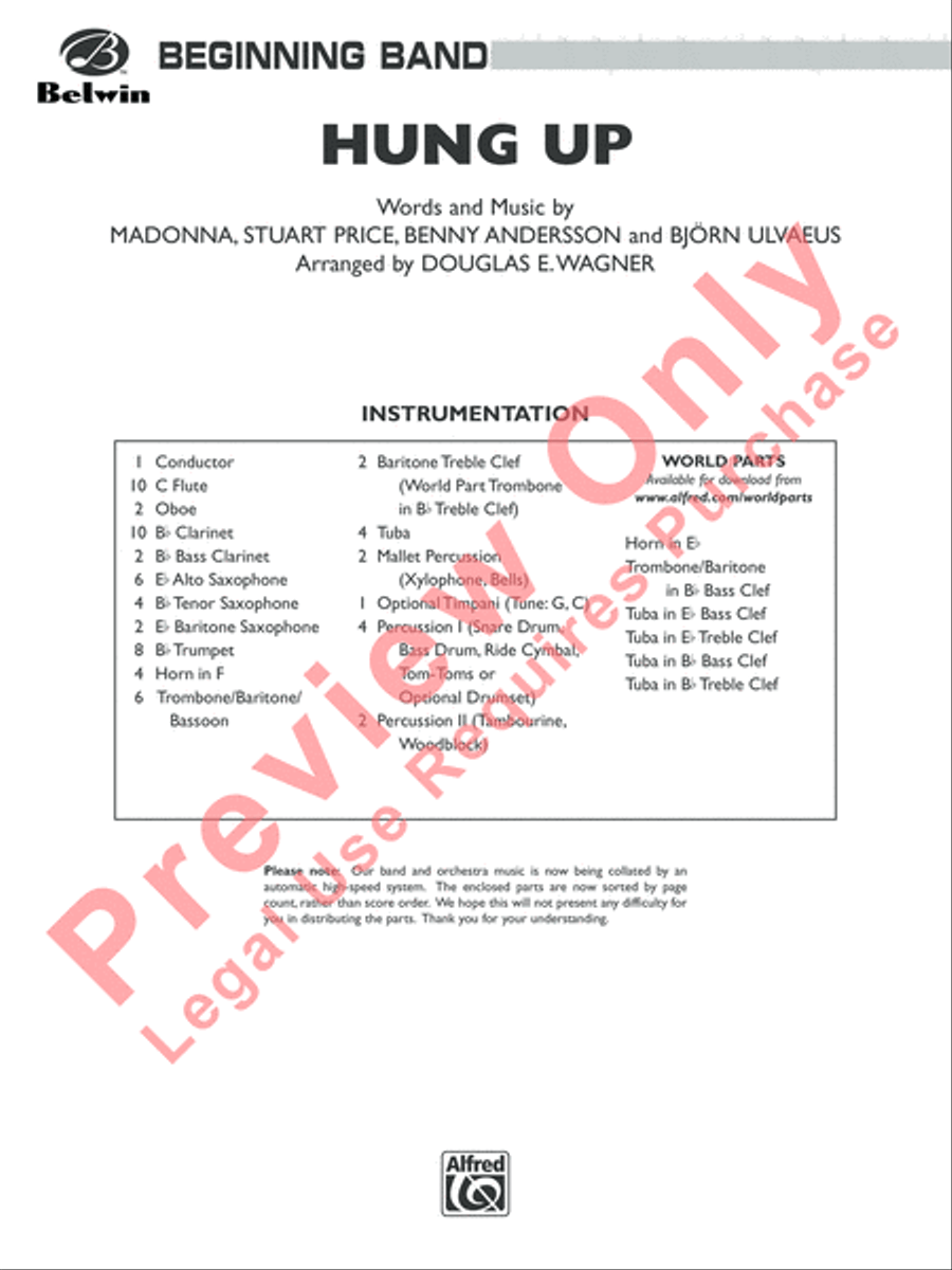 Hung Up Hung Up Concert Band scores gallery preview page 2