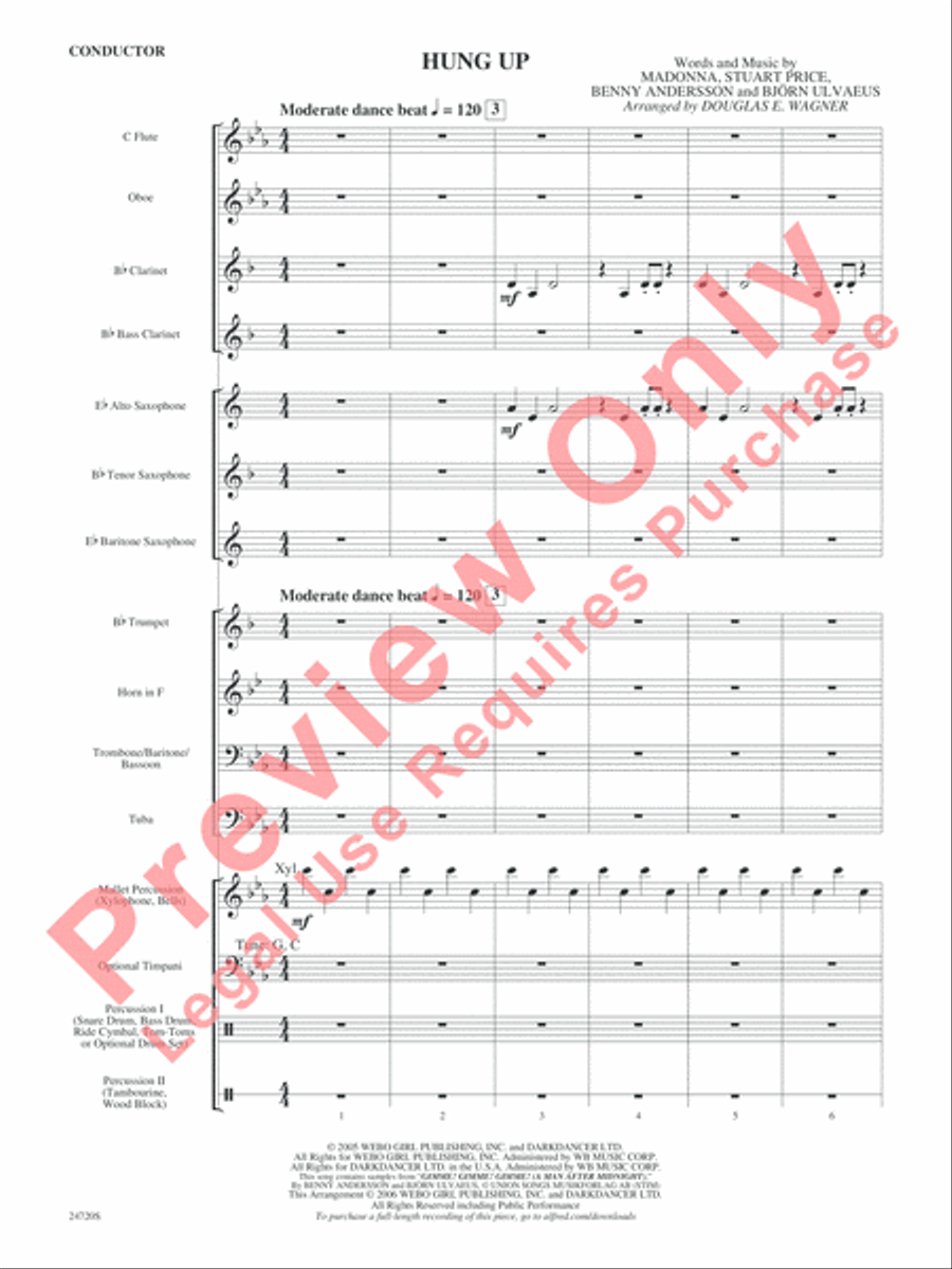 Hung Up Hung Up Concert Band scores gallery preview page 3