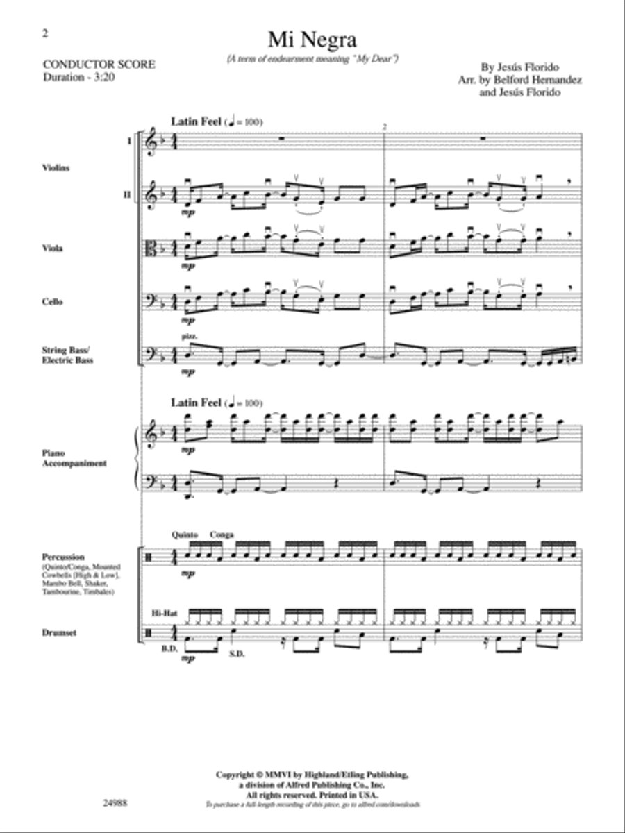 Mi Negra Double Bass scores gallery preview page 2