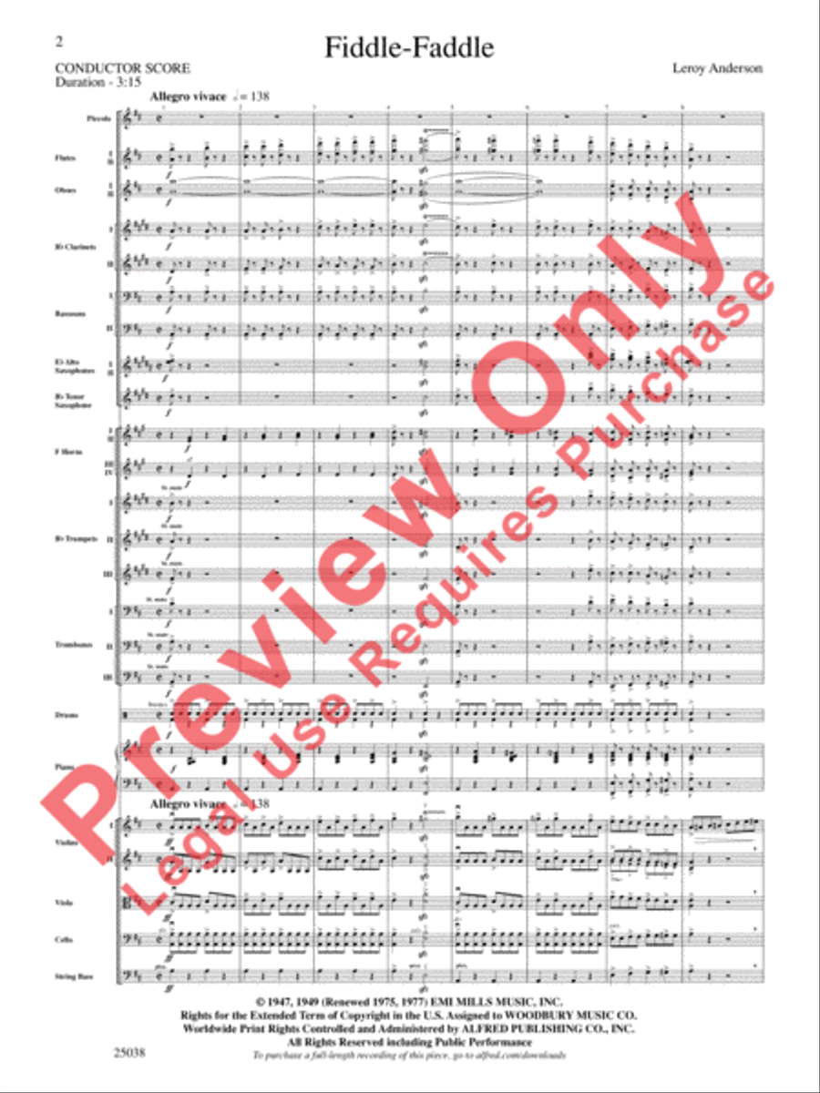 Fiddle-Faddle Fiddle-Faddle Full Orchestra scores gallery preview page 3