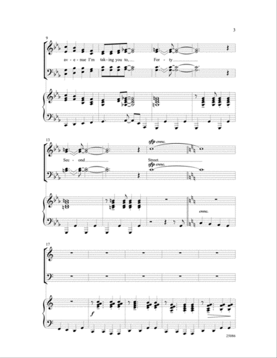 Lullaby of Broadway (and Forty-Second Street) 4-Part scores gallery preview page 3
