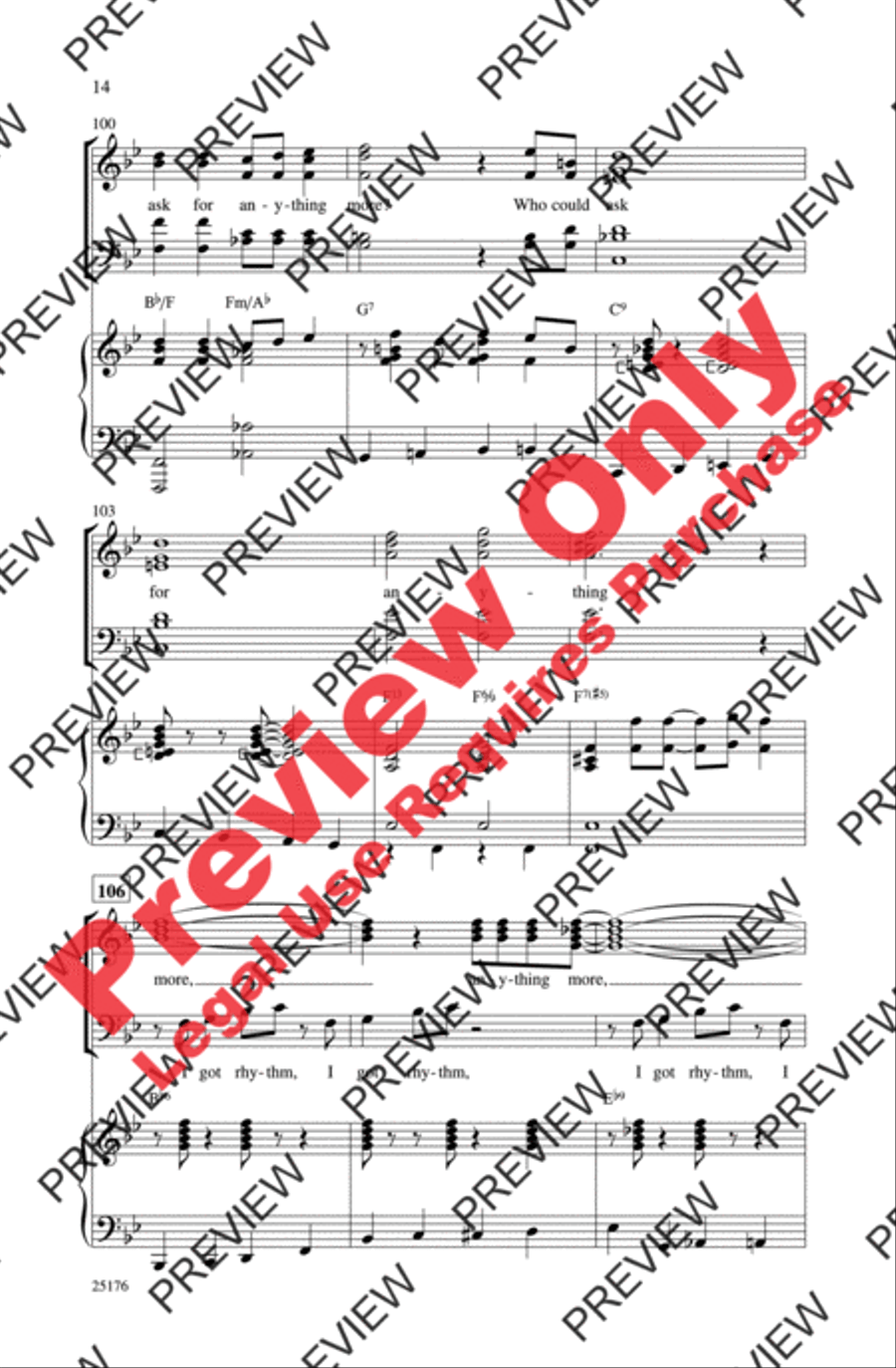 I Got Rhythm I Got Rhythm 4-Part scores gallery preview page 13