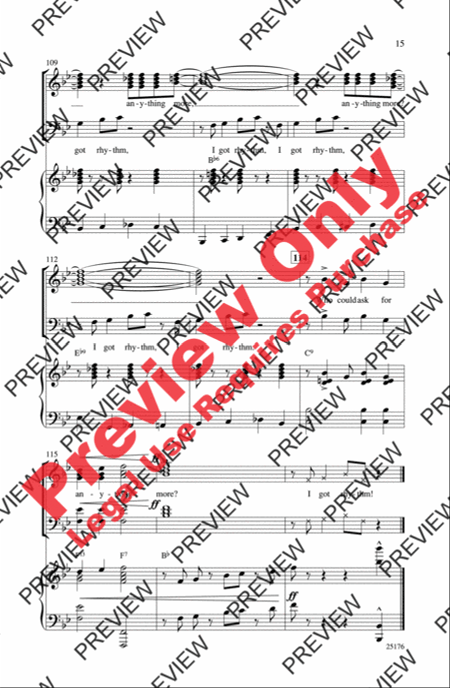 I Got Rhythm I Got Rhythm 4-Part scores gallery preview page 14