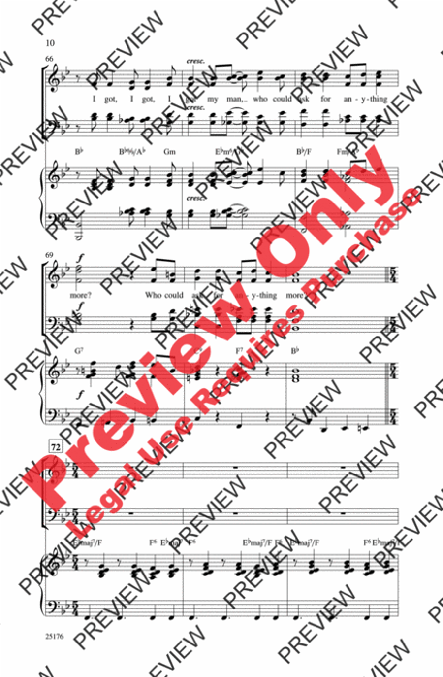 I Got Rhythm I Got Rhythm 4-Part scores gallery preview page 9