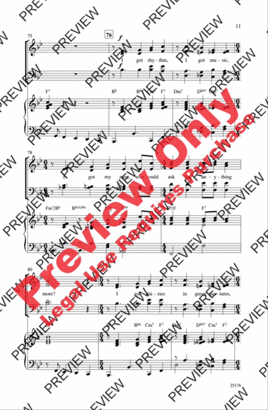 I Got Rhythm I Got Rhythm 4-Part scores gallery preview page 10