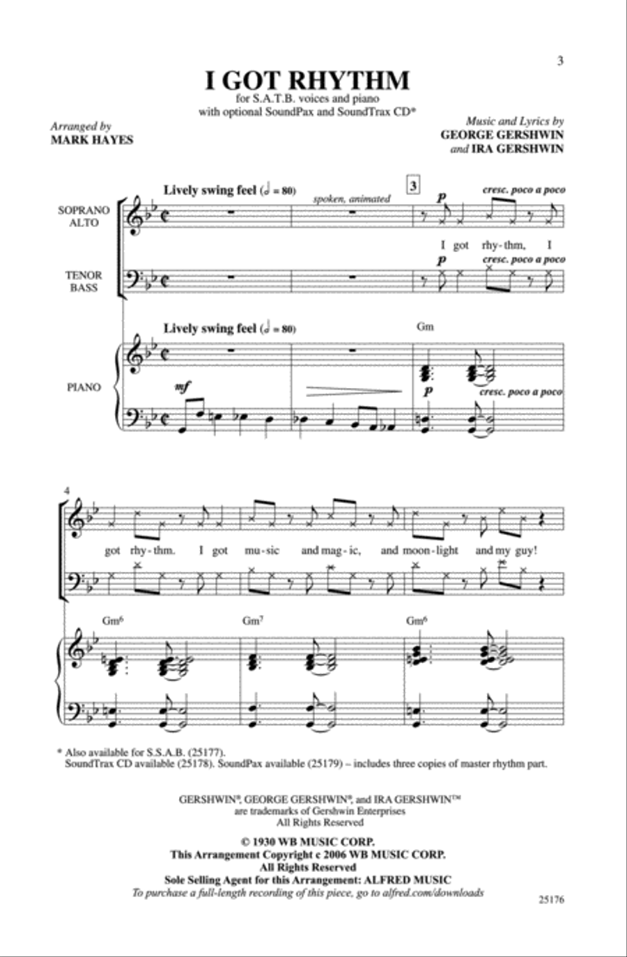 I Got Rhythm I Got Rhythm 4-Part scores gallery preview page 15