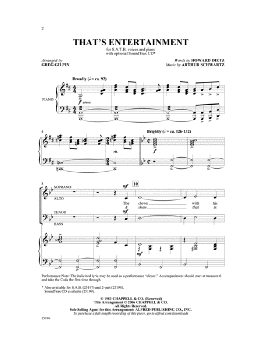 That's Entertainment That's Entertainment 4-Part scores gallery preview page 2
