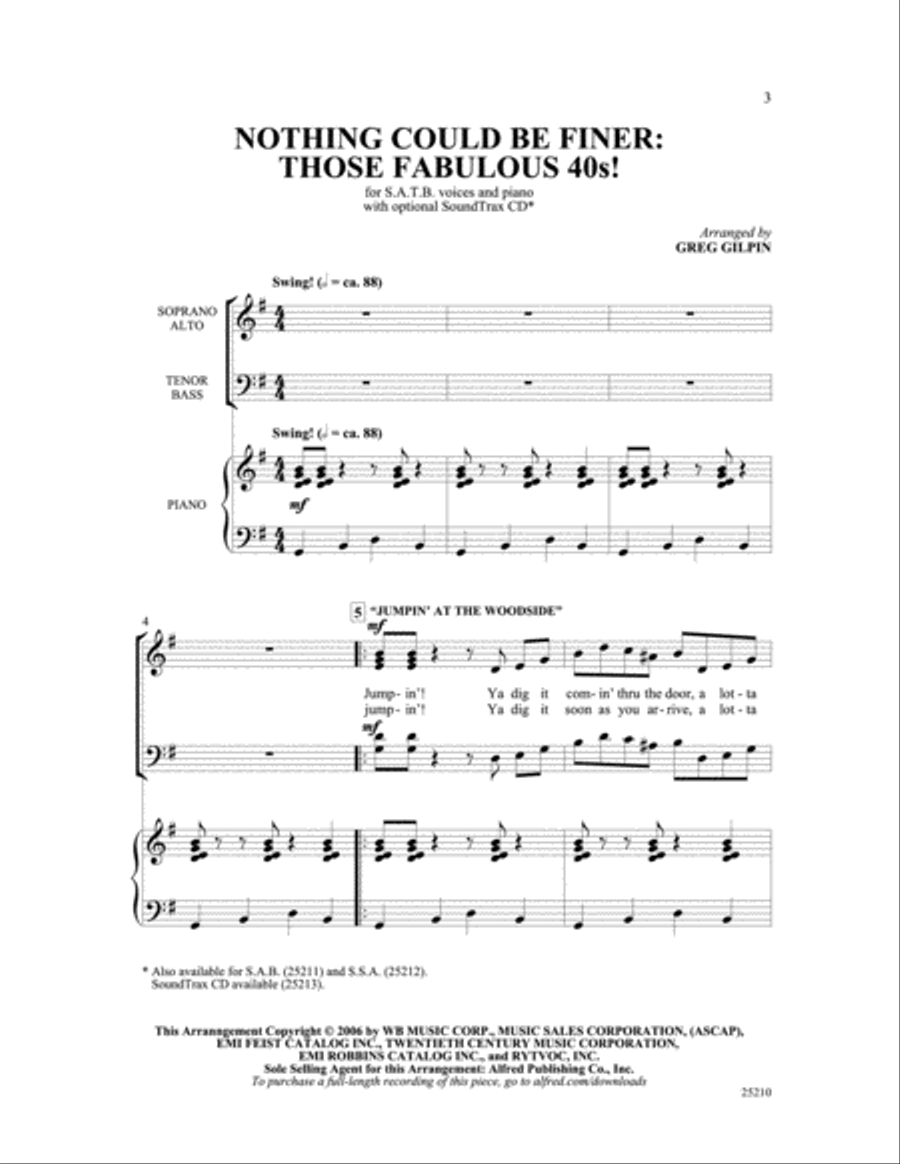 Nothing Could Be Finer: Those Fabulous '40s! 4-Part scores gallery preview page 2