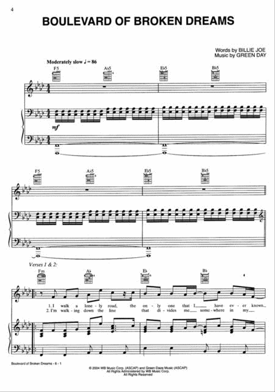 2005-2006 Greatest Pop Hits (Book) Piano, Vocal, Guitar scores gallery preview page 2