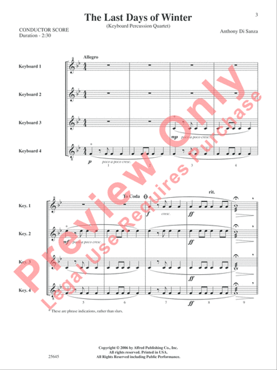 The Last Days of Winter The Last Days of Winter Percussion scores gallery preview page 4