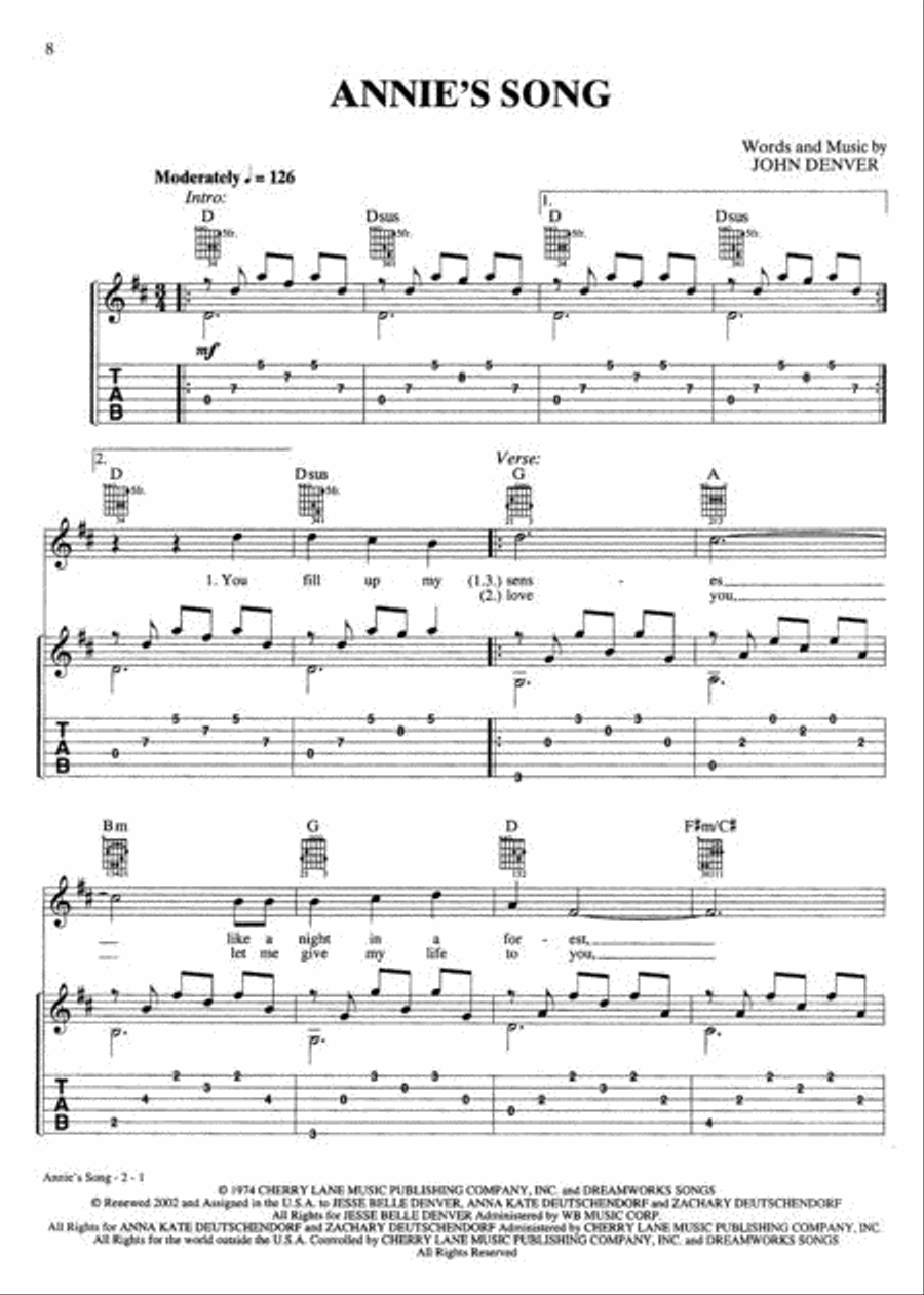 Fingerpicking Hits for Easy Guitar Electric Guitar scores gallery preview page 2
