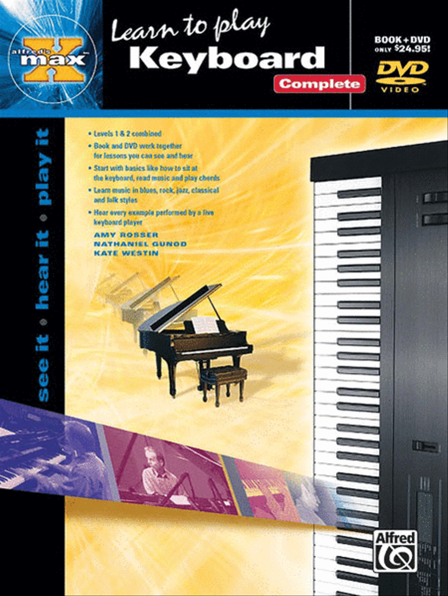 Alfred's Max: Learn to Play Keyboard Complete (Book and DVD) Electronic Keyboard scores gallery preview page 1