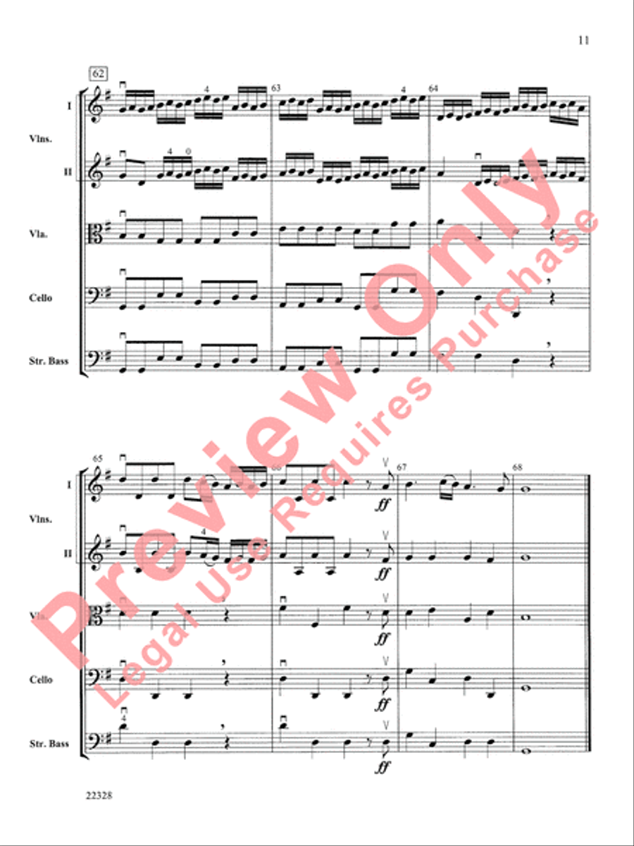 Overture to Alcina Overture to Alcina String Orchestra scores gallery preview page 12