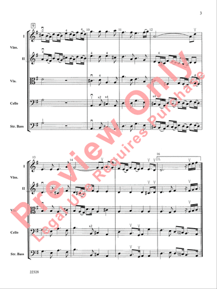 Overture to Alcina Overture to Alcina String Orchestra scores gallery preview page 4