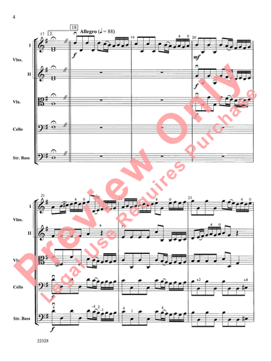 Overture to Alcina Overture to Alcina String Orchestra scores gallery preview page 5