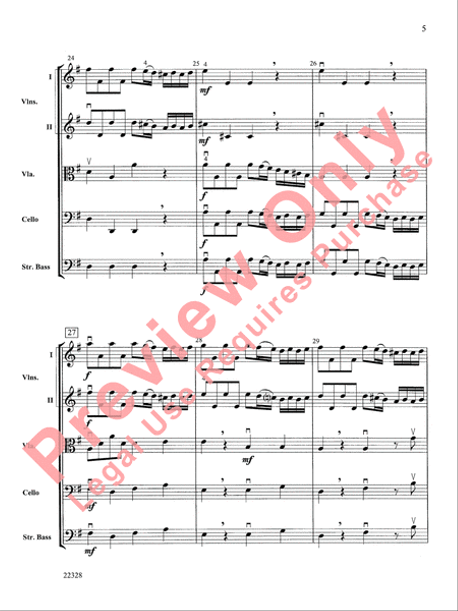 Overture to Alcina Overture to Alcina String Orchestra scores gallery preview page 6