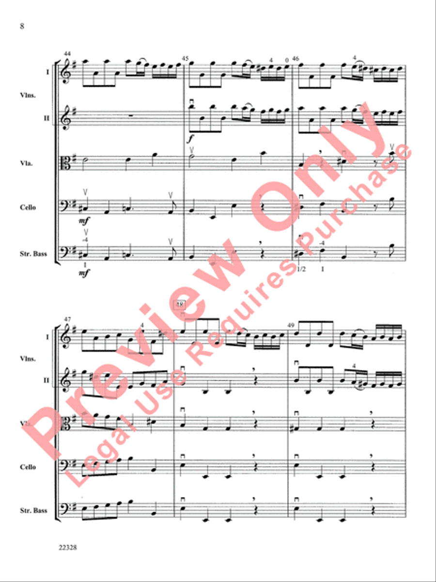 Overture to Alcina Overture to Alcina String Orchestra scores gallery preview page 9