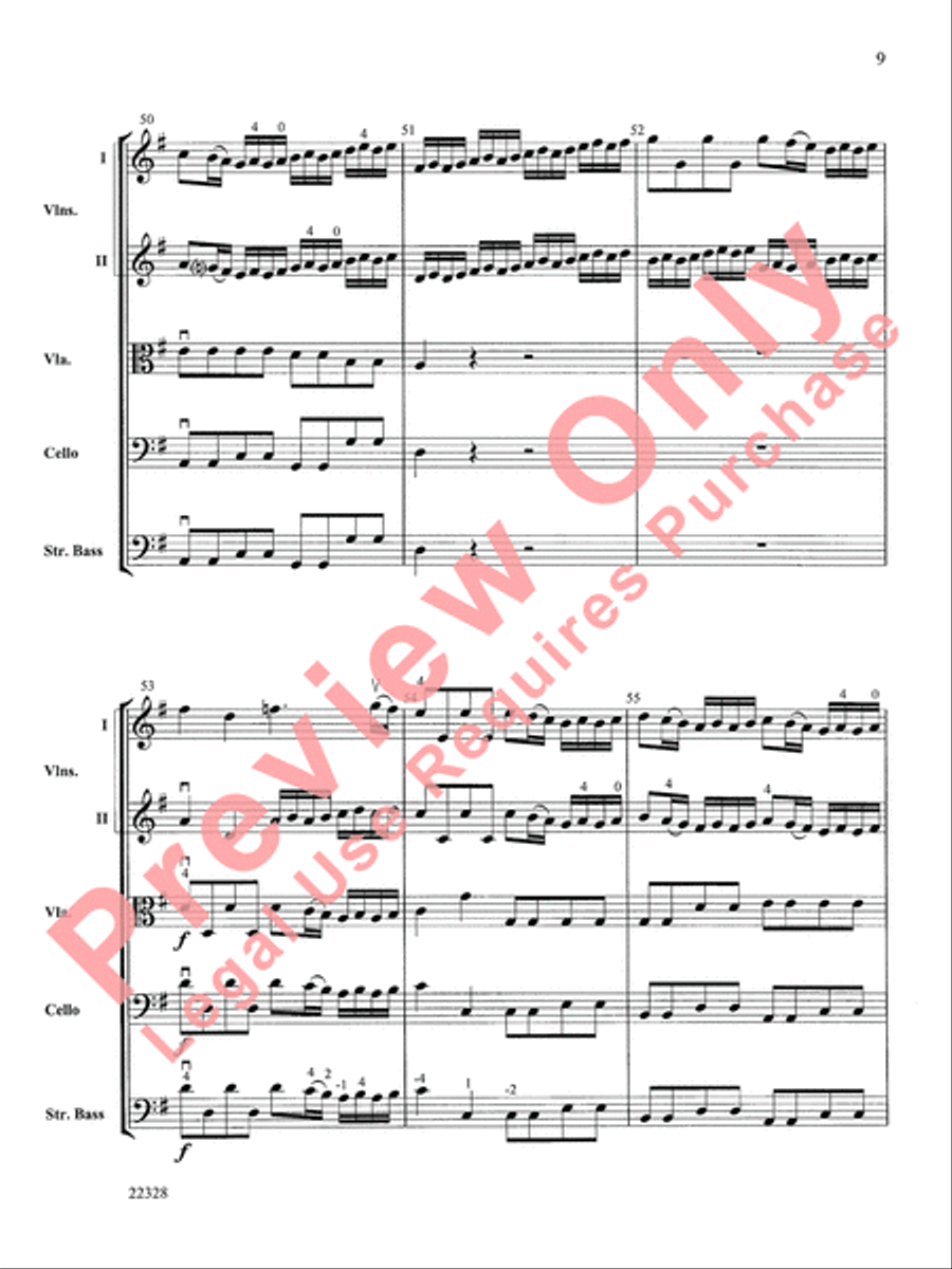 Overture to Alcina Overture to Alcina String Orchestra scores gallery preview page 10