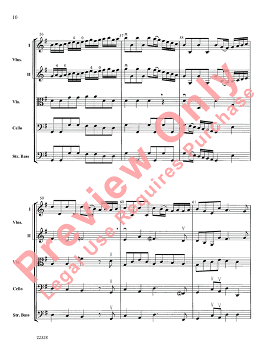 Overture to Alcina Overture to Alcina String Orchestra scores gallery preview page 11