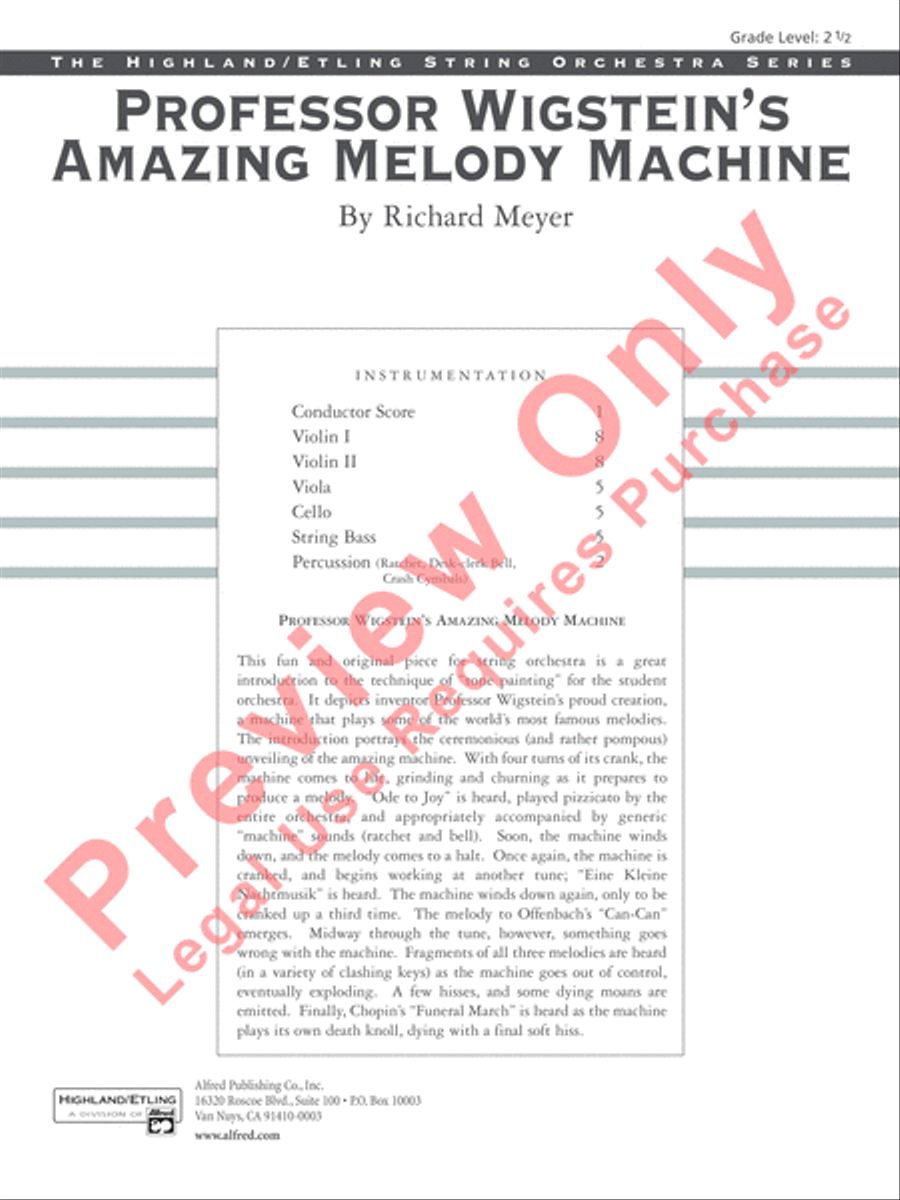 Professor Wigstein's Amazing Melody Machine