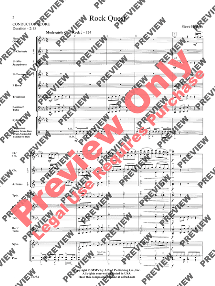 Rock Quest Rock Quest Concert Band scores gallery preview page 3