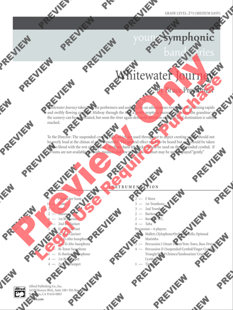White Water Journey White Water Journey Concert Band scores gallery preview page 2