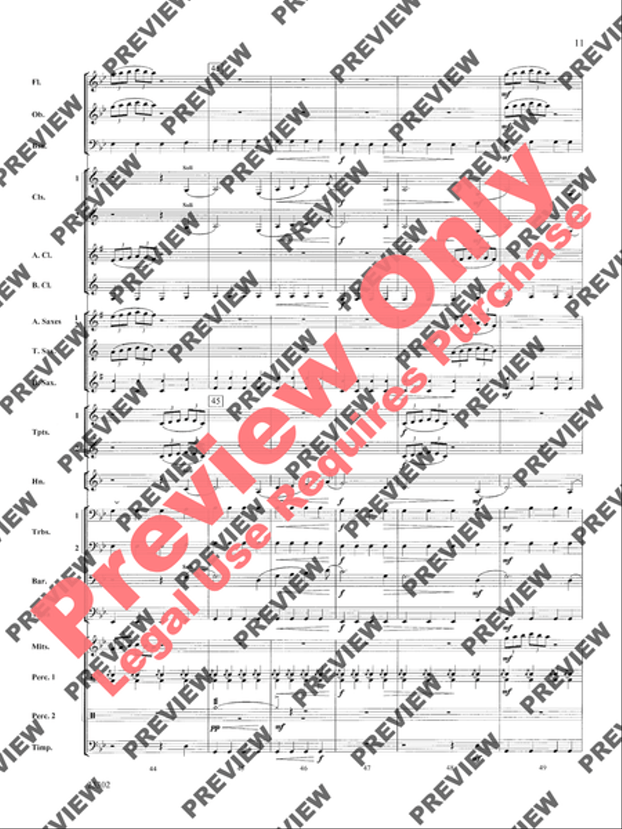 White Water Journey White Water Journey Concert Band scores gallery preview page 4
