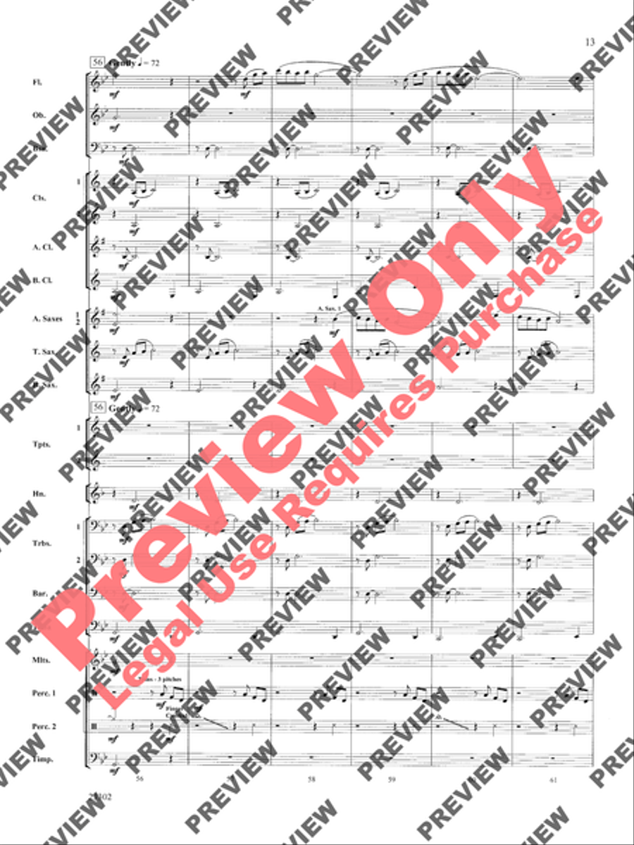 White Water Journey White Water Journey Concert Band scores gallery preview page 6
