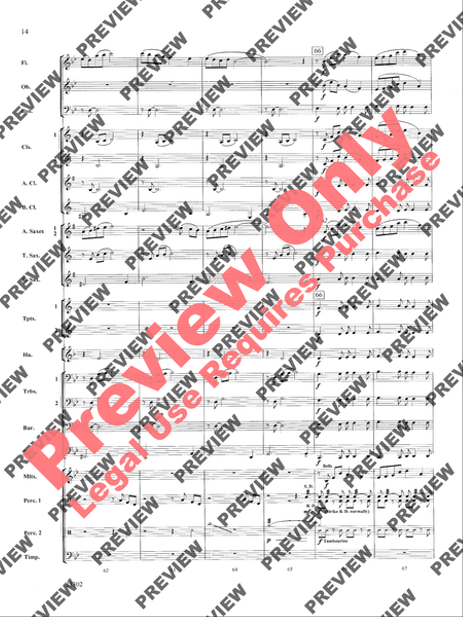 White Water Journey White Water Journey Concert Band scores gallery preview page 7