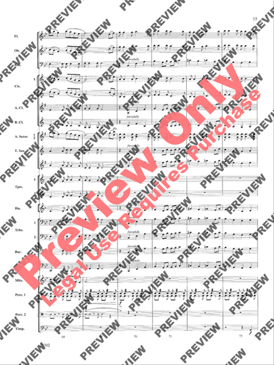 White Water Journey White Water Journey Concert Band scores gallery preview page 8