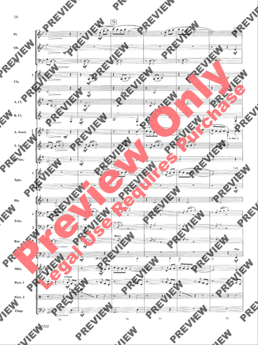White Water Journey White Water Journey Concert Band scores gallery preview page 9