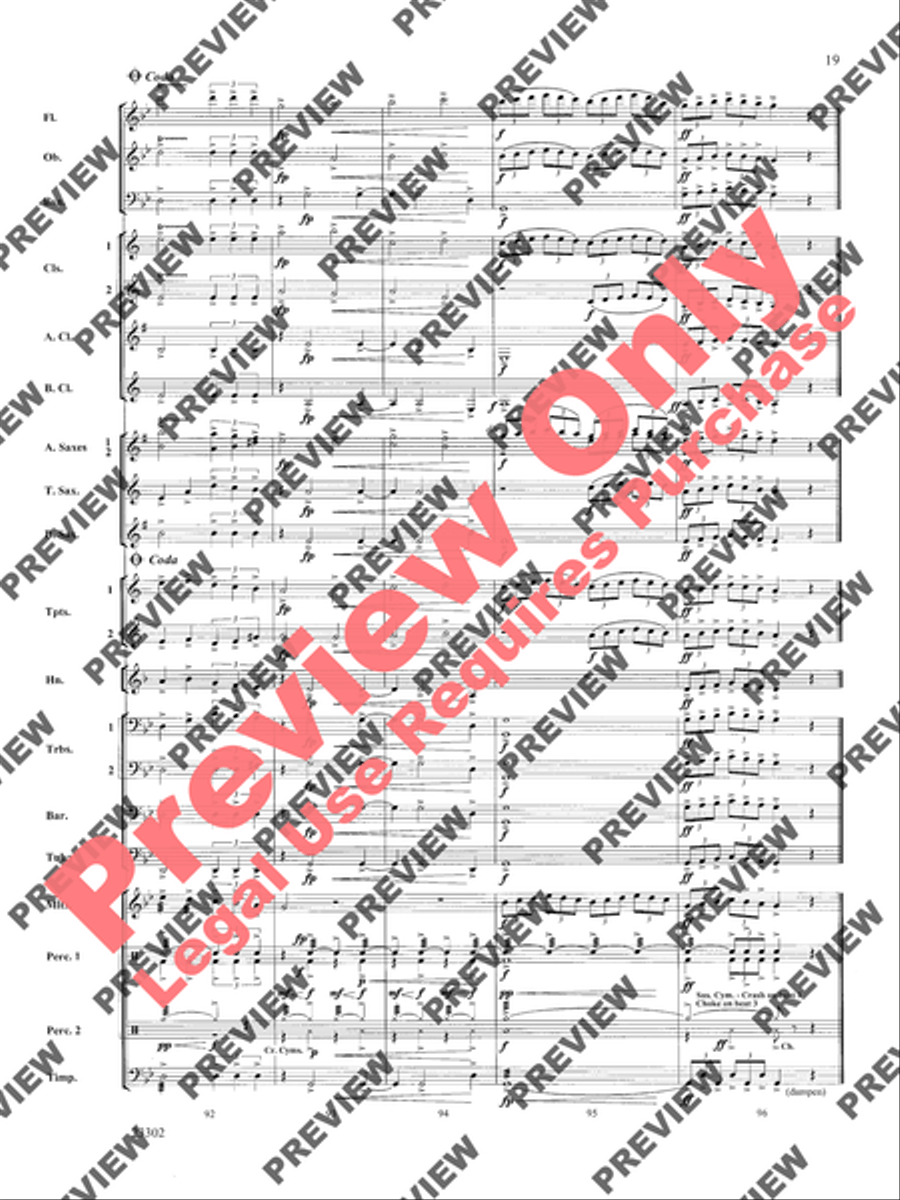 White Water Journey White Water Journey Concert Band scores gallery preview page 12