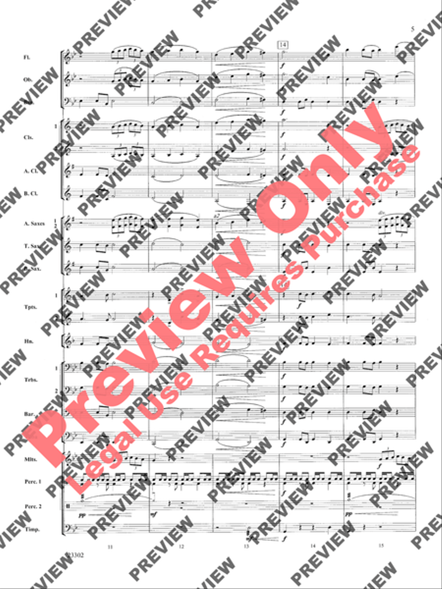 White Water Journey White Water Journey Concert Band scores gallery preview page 16