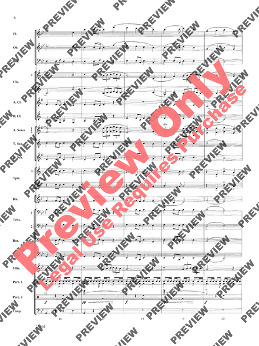 White Water Journey White Water Journey Concert Band scores gallery preview page 17