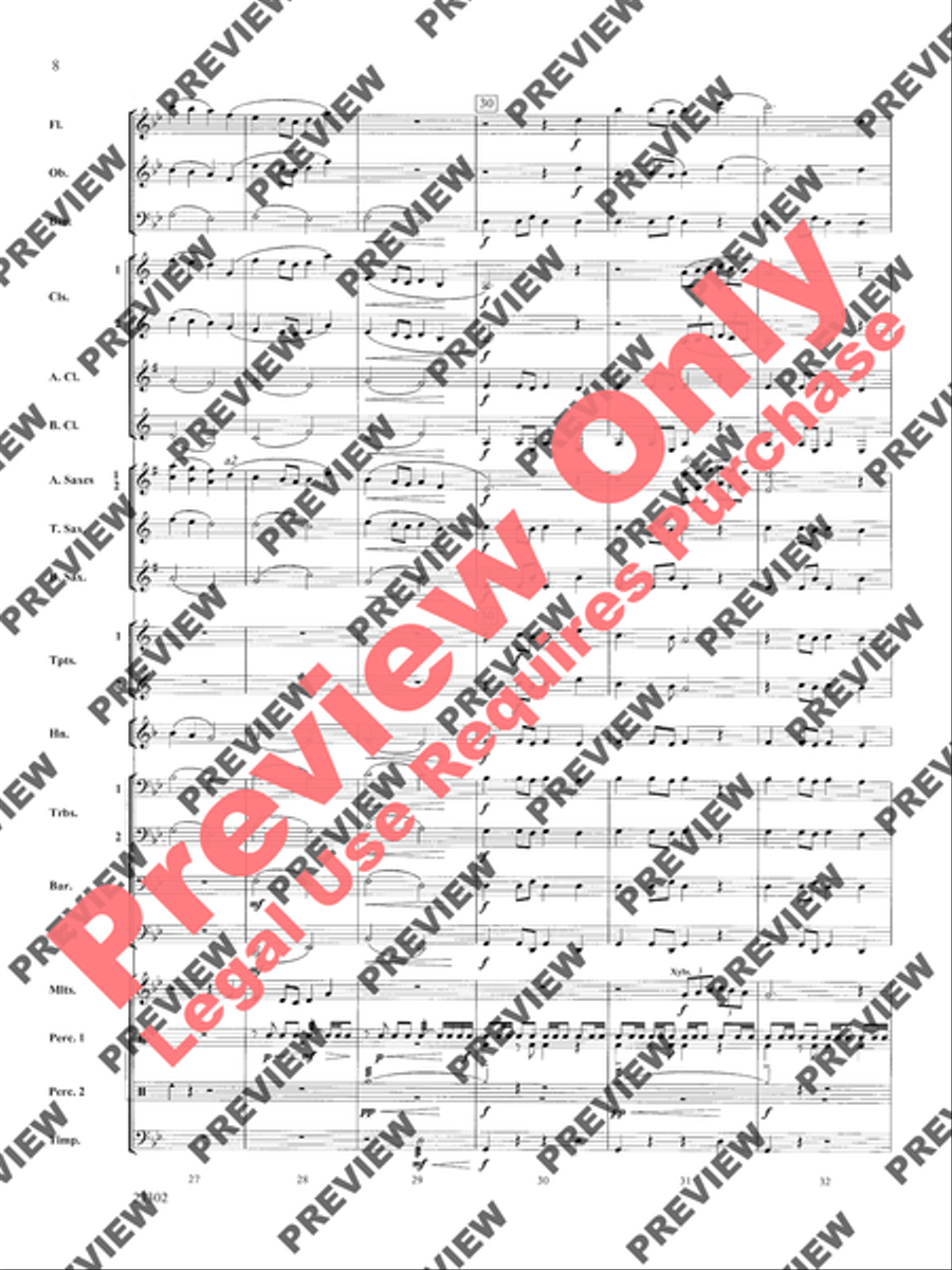 White Water Journey White Water Journey Concert Band scores gallery preview page 19