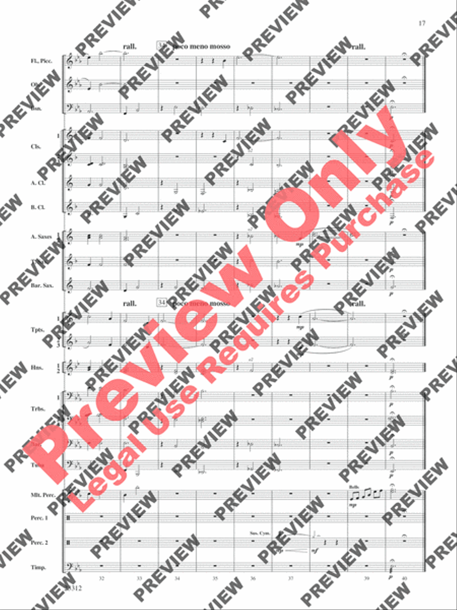Three Miniatures for Winds and Percussion Concert Band scores gallery preview page 18