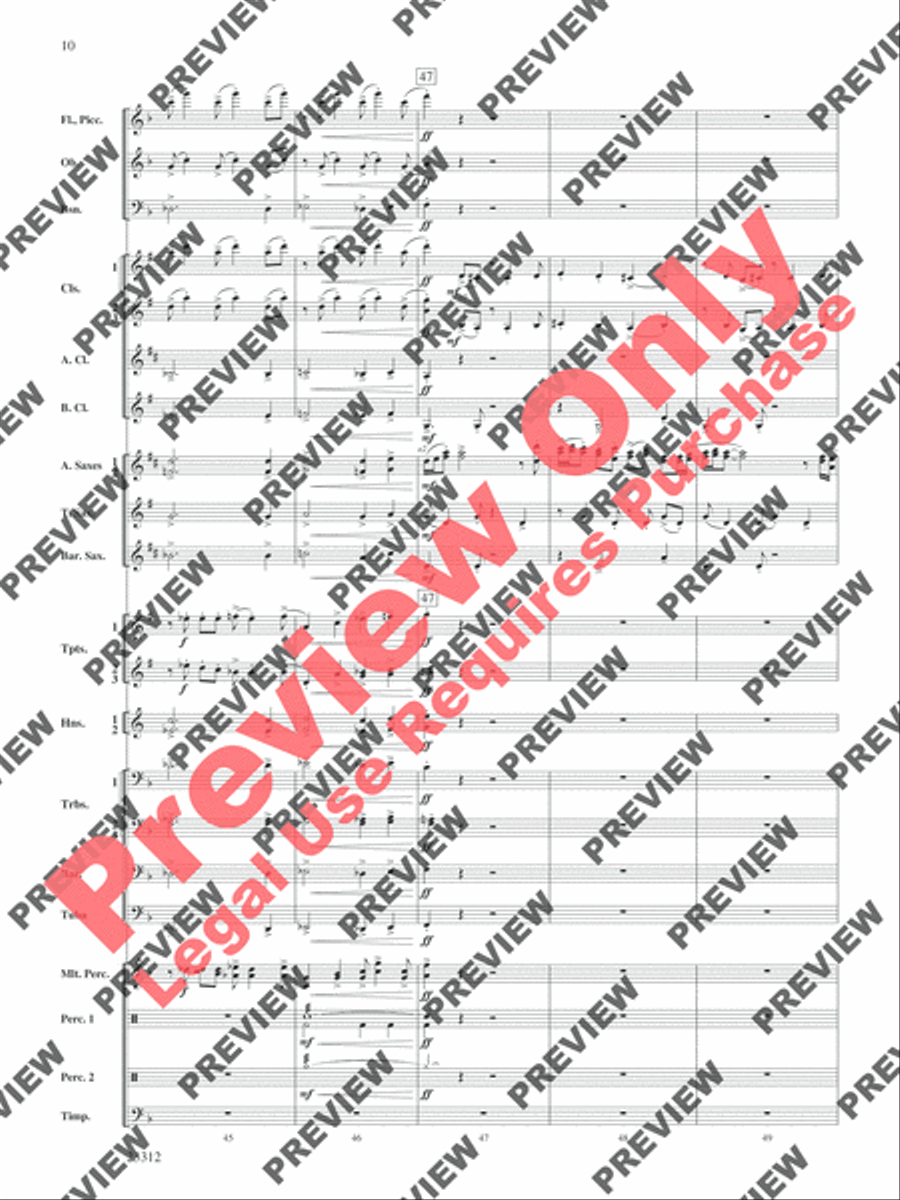 Three Miniatures for Winds and Percussion Concert Band scores gallery preview page 11